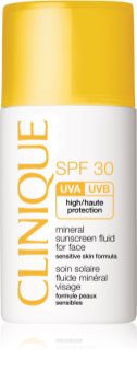 Clinique Sun mineralni fluid za sončenje za obraz SPF 30