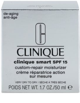 Clinique Clinique Smart crema anti-rid hidratanta pentru ten uscat și combinat crema anti-rid hidratanta pentru ten uscat și foarte uscat SPF 15