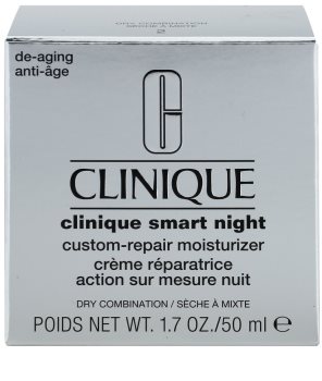 Clinique Clinique Smart creme hidratante de noite antirrugas para pele seca e mista
