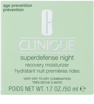 Clinique Superdefense Nachtverzorging - Hydraterende Crème tegen eerste Tekenen van Huidverouering