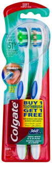 Colgate 360° Whole Mouth Clean Soft Toothbrushes 2 pcs