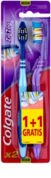 Colgate Zig Zag escovas de dentes média 2 pçs