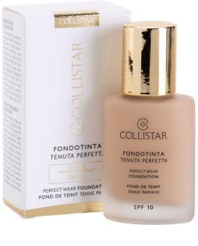 Collistar Foundation Perfect Wear водостійкий рідкий тональний крем SPF 10