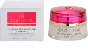 Collistar Special First Wrinkles crema de noapte regeneratoare pentru fermitate pentru piele sensibila