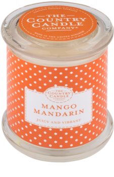 Country Candle Mango Mandarin bougie parfumée dans verre avec couvercle