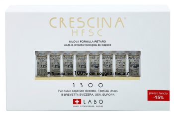 Crescina HFSC 1300 flacon împotriva subțierii avasate a părului pentru barbati