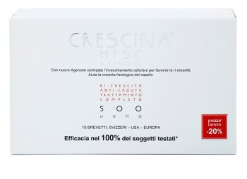 Crescina HFSC AGENONE 500 ampule proti střednímu a pokročilému řídnutí vlasů pro muže
