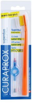 Curaprox 5460 Ultra Soft Superduo spazzolino da denti + scovolini interdentali di ricambio con manico