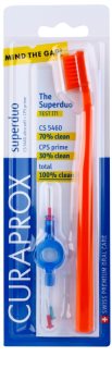 Curaprox 5460 Ultra Soft Superduo četkica za zube + zamjenski međuzubna četkica s držačem