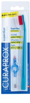 Curaprox 5460 Ultra Soft Superduo spazzolino da denti + scovolini interdentali di ricambio con manico