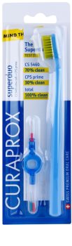 Curaprox 5460 Ultra Soft Superduo szczoteczka do zębów+ zapasowe szczotki szczoteczki międzyzębowe z uchwytem
