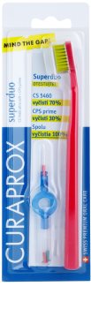 Curaprox 5460 Ultra Soft Superduo οδοντόβουρτσα + ανταλλακτικές μεσοδόντιες βούρτσες με συγκρατητήρα