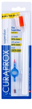 Curaprox 5460 Ultra Soft Superduo Toothbrush + Spare Interdental Brushes with Holder