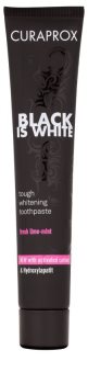 Curaprox Black is White bleichende Paste mit Aktivkohle und Hydroxylapatit
