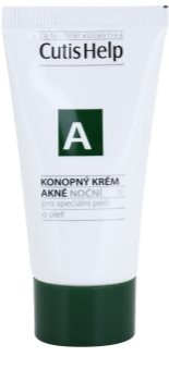 CutisHelp Health Care A - Acne crema de noapte de canepa pentru ten acneic