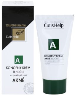 CutisHelp Health Care A - Acne crema de noapte de canepa pentru ten acneic