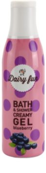 Dairy Fun Blueberry krémový sprchový gel a gel do koupele