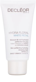 Decléor Hydra Floral White Petal mască de noapte hidratantă, pentru un ten perfect