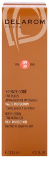 Delarom Bronze Doré loțiune de corp de protecție cu activator de bronzare SPF 30
