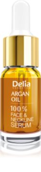 Delia Cosmetics Professional Face Care Argan Oil sérum intensivo regenerador e rejuvenescedor com ácido hialurónico para rosto, pescoço e decote