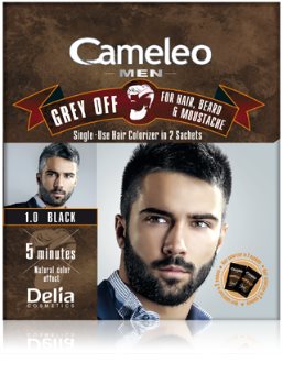 Delia Cosmetics Cameleo Men одноразова фарба для миттєвого зафарбовування сивини