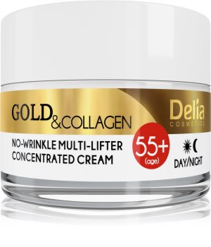 Delia Cosmetics Gold & Collagen 55+ krema proti gubam z učinkom liftinga