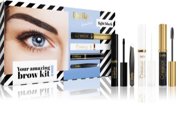 Delia Cosmetics Eyebrow Expert Light Black coffret cosmétique III. (sourcils) pour femme