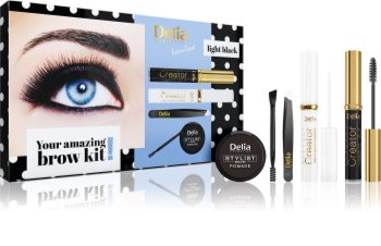 Delia Cosmetics Eyebrow Expert Light Black coffret cosmétique sourcils