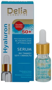 Delia Cosmetics Hyaluron Fusion 50+ zpevňující sérum na obličej, krk a dekolt