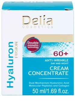 Delia Cosmetics Hyaluron Fusion 60+ a bőr sűrűségét megújító ránc elleni krém
