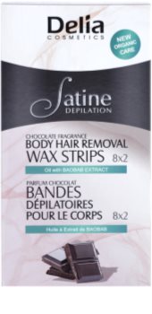 Delia Cosmetics Satine Depilation Chocolate Fragrance bandas de cera depilatoria para el cuerpo