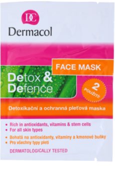 Dermacol Detox & Defence detoxikační a ochranná pleťová maska pro všechny typy pleti