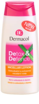 Dermacol Detox & Defence agua micelar desintoxicante y protectora para rostro, cuello y escote