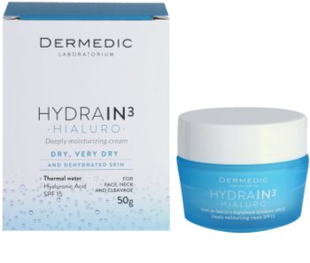 Dermedic Hydrain3 Hialuro crème hydratante en profondeur SPF 15