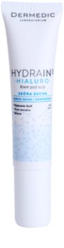 Dermedic Hydrain3 Hialuro crème yeux pour peaux déshydratées et sèches
