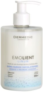 Dermedic Linum Emolient sabonete de mãos para proteção de barreira lipídica