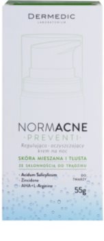 Dermedic Normacne Preventi nočna regulativna in čistilna krema za obraz