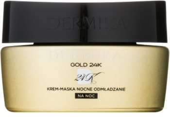 Dermika Gold 24k Total Benefit Cremige Nachtmaske mit regenerierender Wirkung