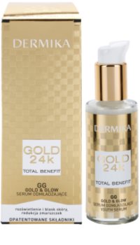 Dermika Gold 24k Total Benefit sérum rajeunissant pour une peau lumineuse et lisse