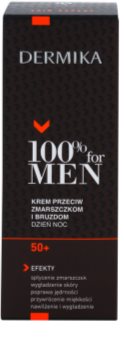 Dermika 100% for Men Crema impotriva ridurilor profunde. 50+