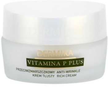Dermika Vitamina P Plus tápláló ráncok elleni krém Érzékeny, bőrpírra hajlamos bőrre