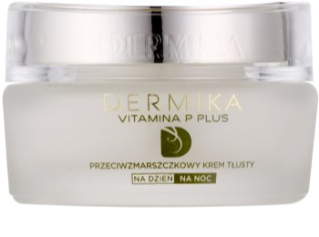Dermika Vitamina P Plus nährende Anti-Falten Creme für empfindliche Haut mit der Neigung zum Erröten