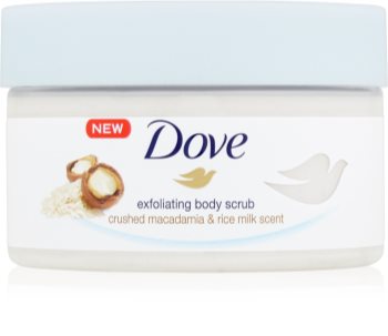 Dove Exfoliating Body Scrub Crushed Macadamia & Rice Milk gommage corporel nourrissant