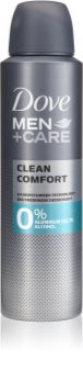 dove men+care 0% aluminium clean comfort