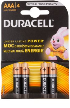 Duracell 1,5 V Alkaline AAA Microzelle 4 Szk.