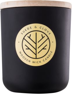 DW Home Black Suede & Clove vonná sviečka 320,35 g s dreveným knotom