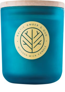 DW Home Baltic Amber & Oud vonná sviečka 320,35 g s dreveným knotom