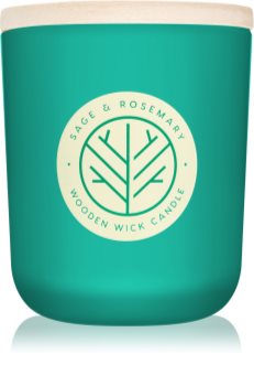 DW Home Sage & Rosemary vela perfumado 320,49 g com pavio de madeira