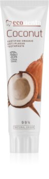 Ecodenta Cosmos Organic Coconut Οδοντόκρεμα χωρίς φθόριο για ενίσχυση σμάλτου δοντιών
