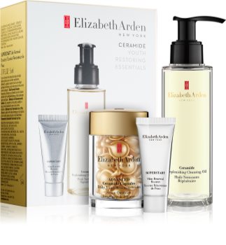Elizabeth Arden Ceramide Replenshing Cleansing Oil kosmetická sada I. (proti vráskám)